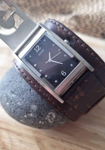 Montre bracelet cuir guess - cuir,