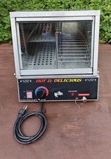 Star 35SSA Hot Dog Machine 170 Hot Dog Steamer / 18 Bun Warmer Works Gets Hot