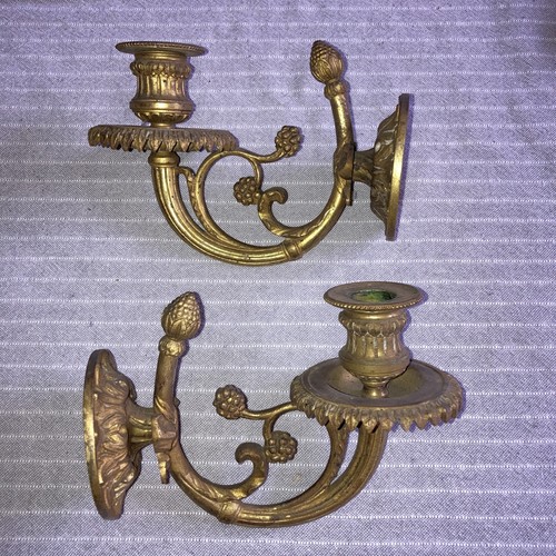 Paire ancien bougeoir applique - paire,