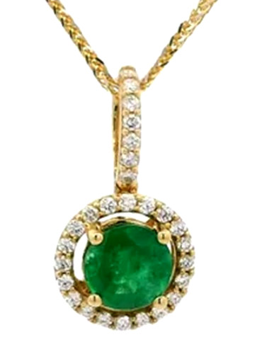 Pendentif mariage émeraude - pendentif,