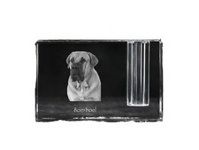 Boerboel - Porte Stylo , Kristallorganizer Avec Photo Chien, Unique Schreibtis