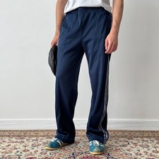 1970s Vintage Adidas Ventex France Retro Navy Track Pants Size L
