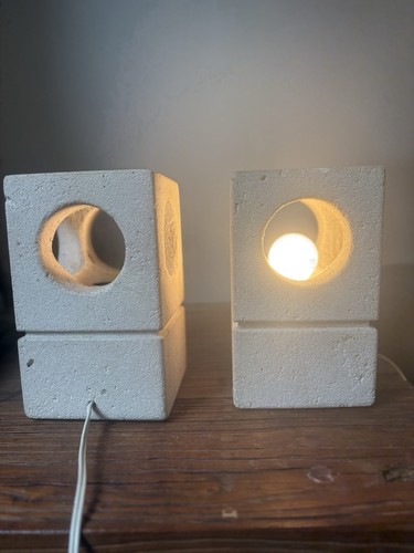 Paire lampe pierre - paire, en