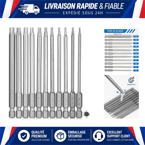 Embouts tournevis torx longs - embouts,