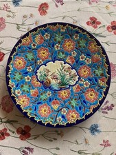 Emaux de Longwy - Grand plat avec cartel échassiers- parfait état - années 1960