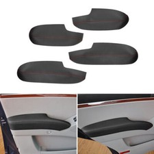 4x Microfiber Leather Door Panels Handle Armrest Cover Trim For Hyundai Veracruz