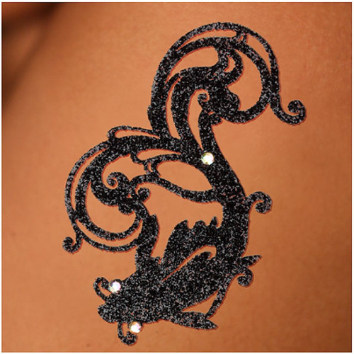 Bijoux peau noir strass - bijoux, de