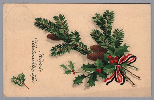 Carte postale noël branche - carte,