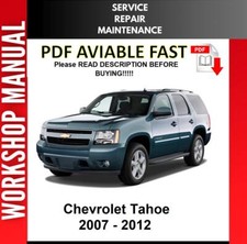 CHEVROLET TAHOE 2007 2008 2009 2010 2011 2012 SERVICE REPAIR WORKSHOP MANUAL