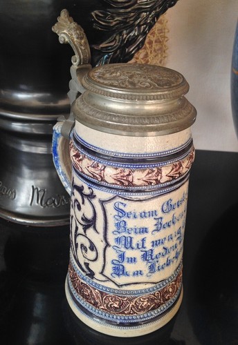 Ancienne chope grés et - chope,