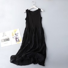 Femme Fille Robe Mousseline Jupon Caraco Slip Robe Plissée Fairy Long