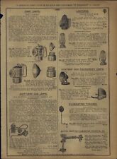 1913 PAPER AD Baldwin Camp Lamp Police Bulls Eye Lantern Hunter Miners Torch