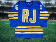 Rick Jeanneret #51 Buffalo Sabres Custom Autographed Jersey Sz XL COA AE77525