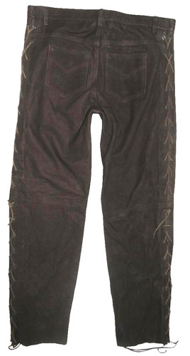 Homme schnür jean cuir - en, cuir/