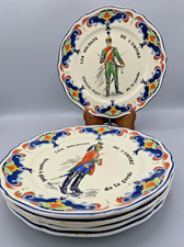 Lot of 6 plates Moulin des Loups - Les Soldats de l’Empire - Napoleon decor 