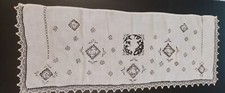 ALTAR TABLECLOTH TOP SIDEBOARD LINEN LACE SPINDLE DECOR ANGEL DRAGONFLY