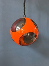 Mid Century Orange 'Bug Eye' Massive Space Age Pendant Lamp