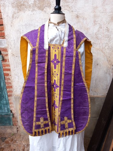Chasuble etole violet prêtre - etole,