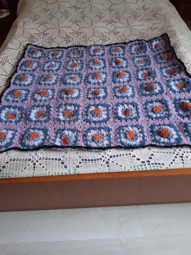 Plaid vintage crochet en - plaid, au