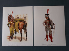 affiches : Capitaine 3° Hussards 1809 et officier d'artillerie à cheval 1808