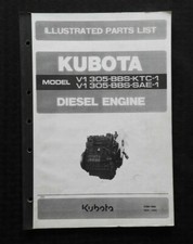 Véritable Kubota V1305-BBS-KTC-1 V1305-BS-SAE-1 Moteur Diesel Pièces Manuel