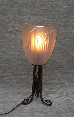 Lampe art deco fer forgé - fer, et