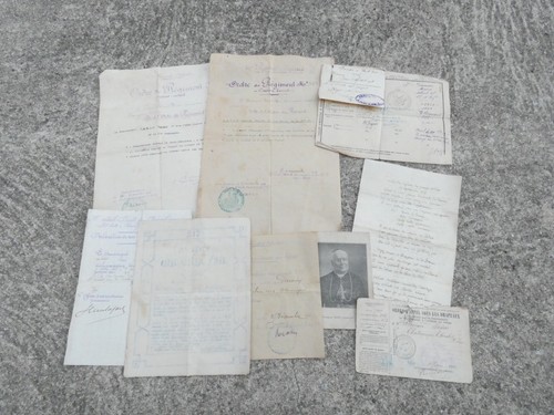 Ww1 france lot - lot, documents