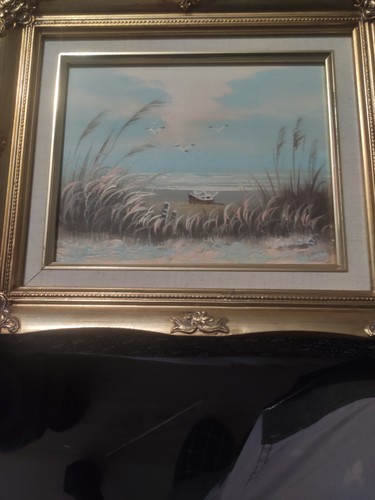 Ancien tableau huile - huile, sur