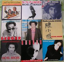 Michel BERGER : Lot de  9 vinyles 45 tours 