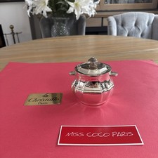 CHRISTOFLE ART DECO SILVER METAL SUGAR BOWL VERY NICE CONDITION HT 9 CM.