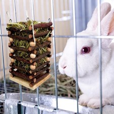 Cadre D'herbe de Lapin Cadre D'herbe à Manchettes Cage En Bois Accessoires pour