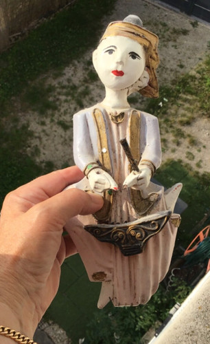 Figurine bois musicien - en,