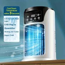Mini Climatiseur Portable USB 3-en-1 Ventilateur Humidificateur LED Bureau Maiso