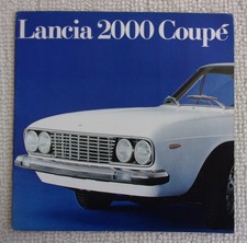 LANCIA 2000 COUPE orig 1971 Large Size Sales Brochure - It/Fr/Ger/Eng Text