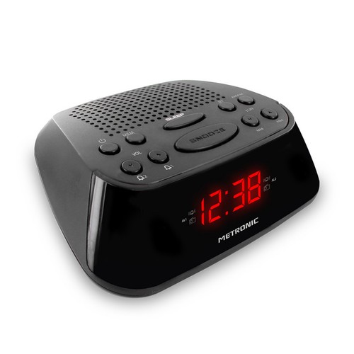 Radio réveil double alarme - double,