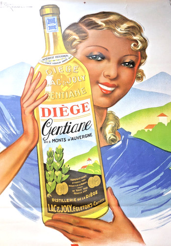 Affiche publicitaire gentiane - publicitaire,