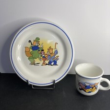Vintage Disney Pinocchio Ceramic Clover Jiminy Cricket Cups Mug