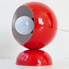 LAMPE VINTAGE 1960 SPACE AGE EN TOLE LAQUEE ROUGE 60S 1960S DLG MAGISTRETTI