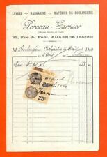 AUXERRE (89) PERCEAU-GARNIER / MATERIEL DE BOULANGERIE / FACTURE 1932