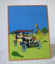 RARE fixé sous verre peinture