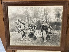 Photographie Ancienne Poilu Soldat 14-18 WW1 Guerre Tranché Photo
