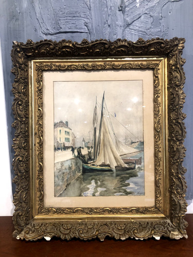Jolie aquarelle sous - sous, verre