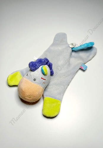Doudou plat âne - doudou, zèbre