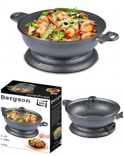 Wok électrique l 1400w - wok, 3,6
