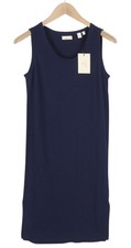 Gant Robe Sans Manches En Pima Tricotée Pour Femme XS Bleue À Col Rond Mini