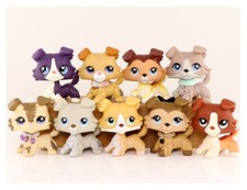 9PCS Pet Shop LPS Collie Dog Collectable Kids Gift Rare lps Collection Animal