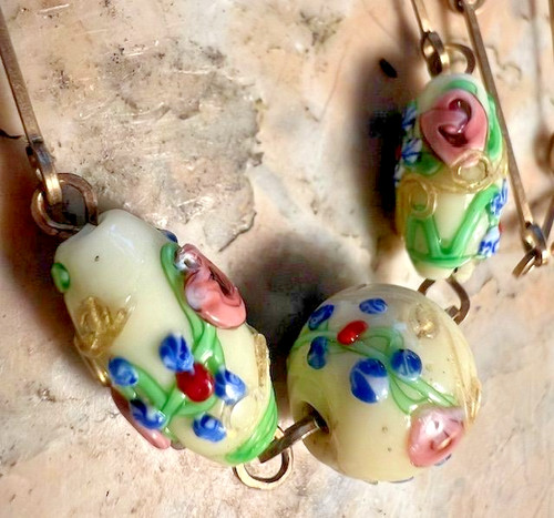 Collier ancien perles verre