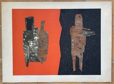 EA LITHOGRAPH ABSTRACT POET DOUBLE BASS SIGNED MAX PAPART PENCIL CIRCA 1970