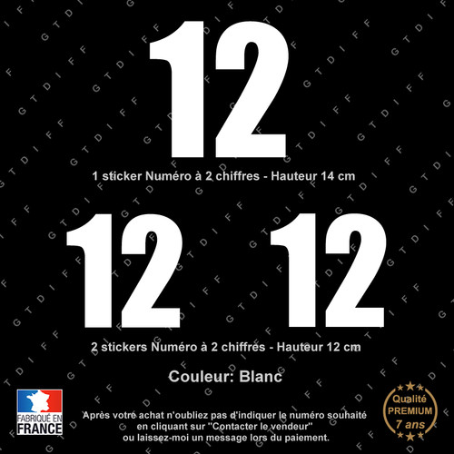 Stickers numéro chiffres - 3, 2