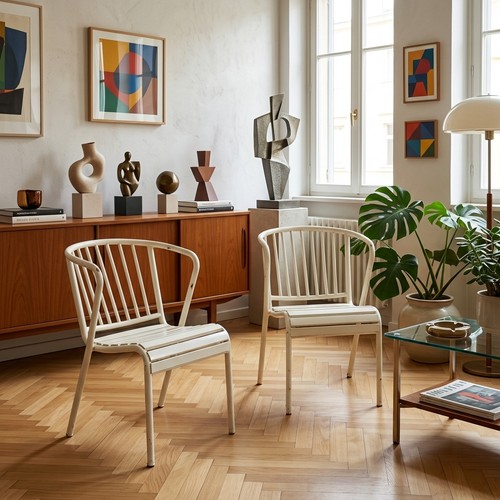 Chaises vintage métal - chaises,